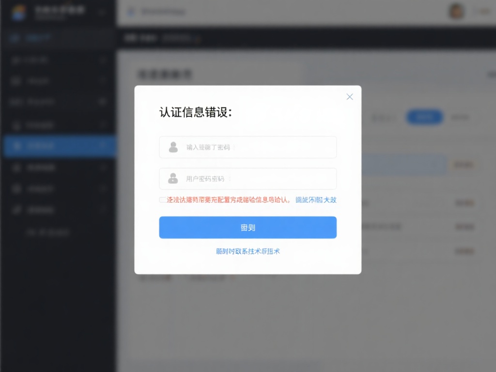 认证信息错误：连接受限
输入错误的用户名或密码在